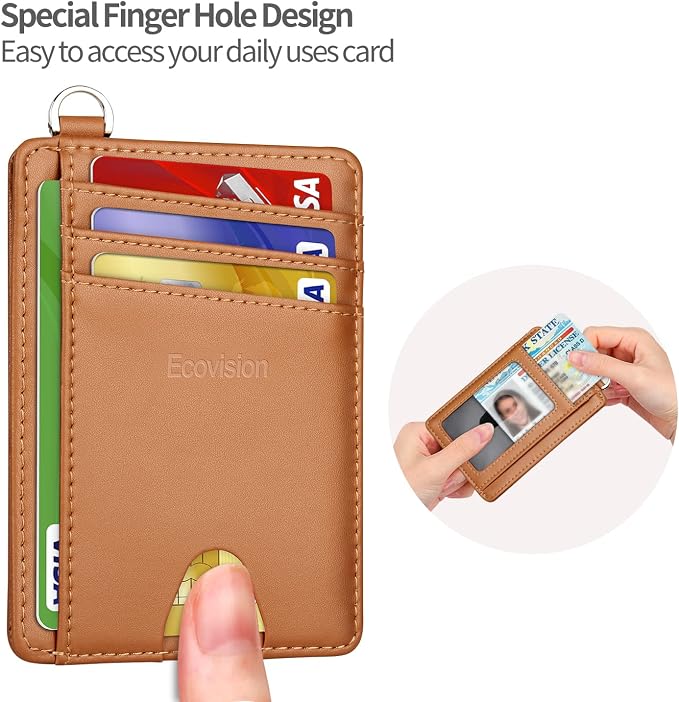 Slim Minimalist Front Pocket Wallet, RFID Blocking Credit Card Holder Wallet - Image 6