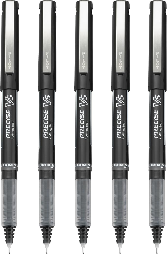 Pilot Precise V5 Rollerball Pens, Extra Fine Point 0.5 mm Black Pens, - Image 6