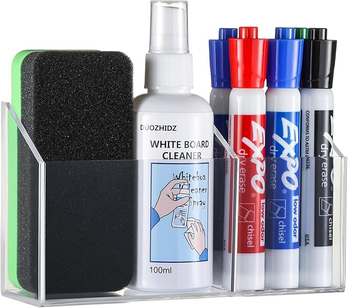 Lingshare Acrylic Magnetic Dry Erase Marker Holder by Lingshare