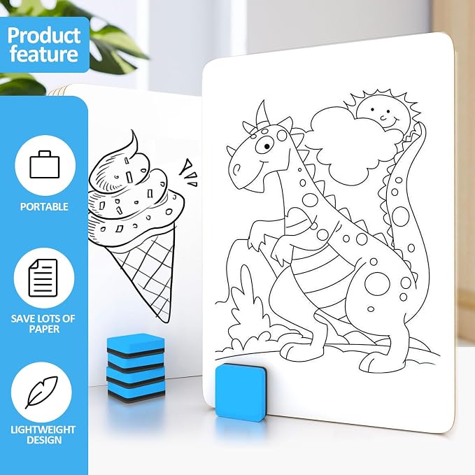 Dry Erase LapBoards, PANDRI 36 Pack Double Sided 12.5 x 9 Inch Whiteboards - Image 5