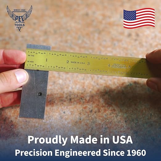 PEC Tools Flexible 6-inch Titanium Nitride Coated High Precision Carbon Steel - Image 3