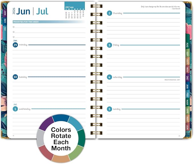 HARDCOVER Academic Year 2026-2027 Planner: 14 Months 5.5"x 8" Daily Weekly - Image 6