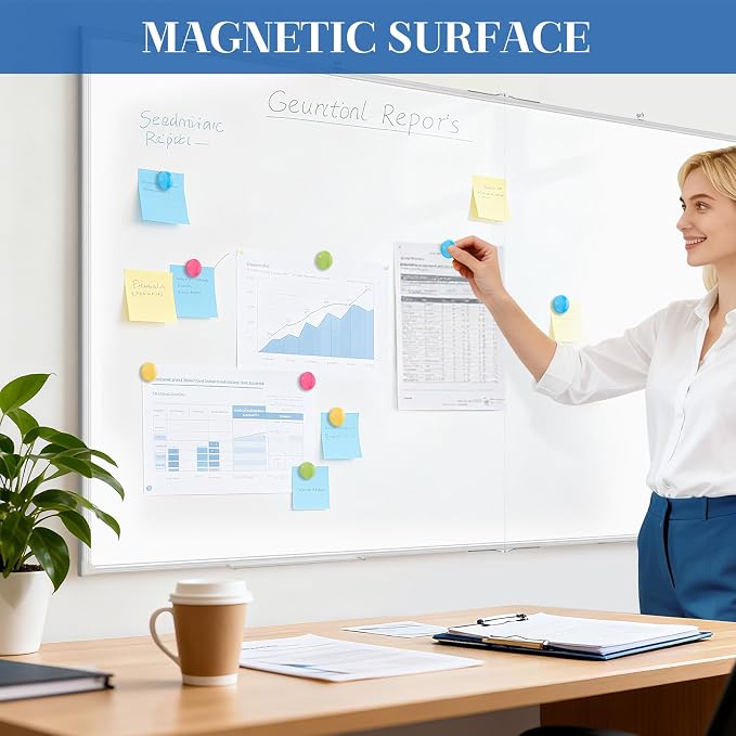 72" x 40" Large White Board, Magnetic Double-Sided Whiteboad Dry Erase - Image 6