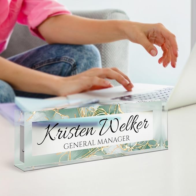 Name Plate for Desk, Desk Name Plate Personalized, Office Decor for Women Men - Image 6