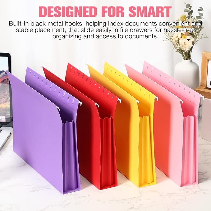 Sepamoon 40 Pcs Hanging File Folders Extra Capacity File Folders Letter Size - Image 4