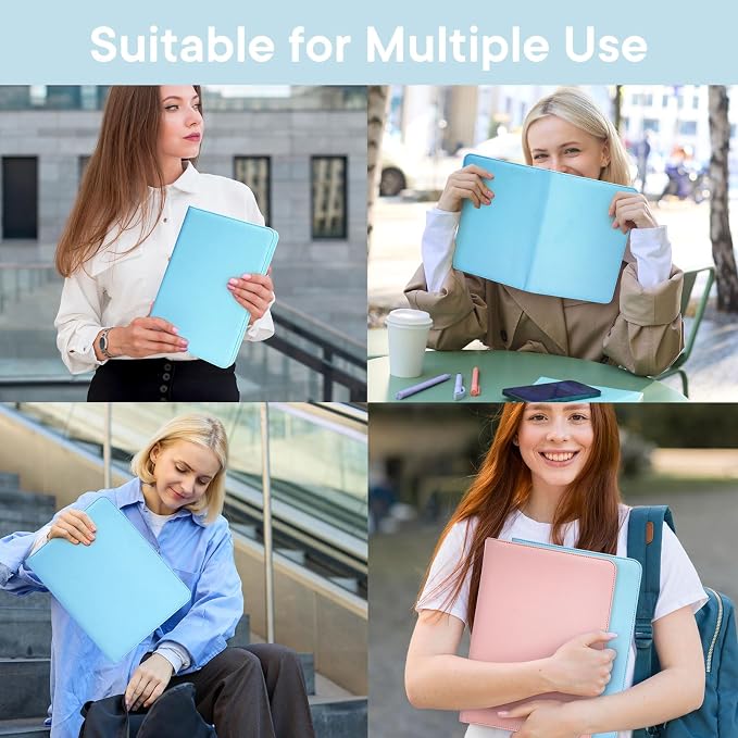 Professional Padfolio with Clipboard, Faux Leather Portfolio Folder Binder - Image 7