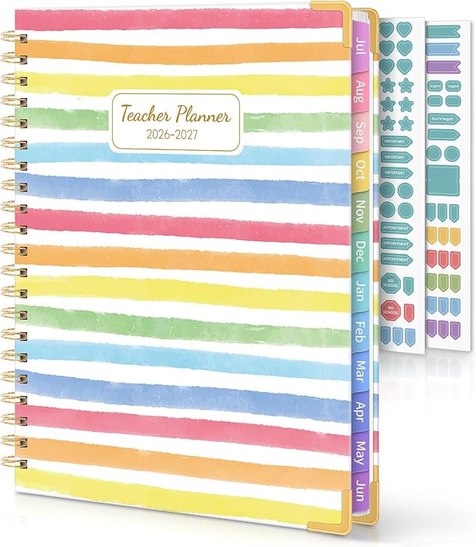 SKYDUE Teacher Planner 2026-2027 Academic Year, 8.5" x 11" Deluxe Teacher by SKYDUE