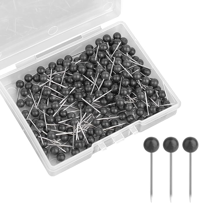 200pcs Map Push Pins, Round Head Map Tacks by XIHIRCD