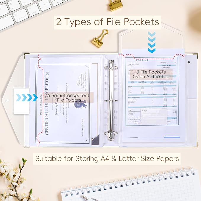 XKDOUS Important Document Organizer, Folio Folders - Image 5