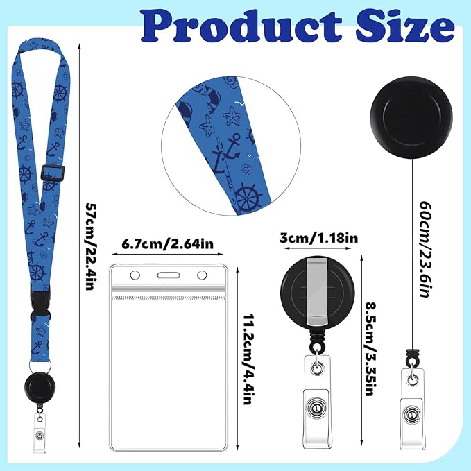 6 Pack Cruise Lanyards for ID Badges & Ship Cards - Image 2