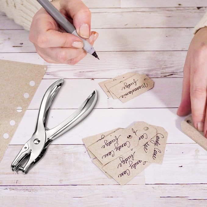 Lanties 24 Pack 1 Hole Punch 1/4 Inch Single Hole Puncher Metal 5 Sheet - Image 6
