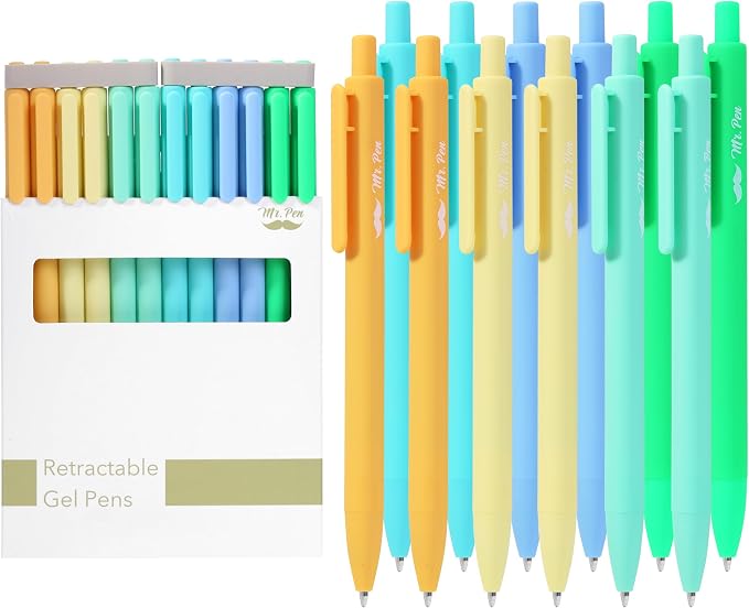 Mr. Pen- Retractable Gel Pens, 12 Pack, Fresh Color Barrels | Fine Point 0.5mm - Image 9