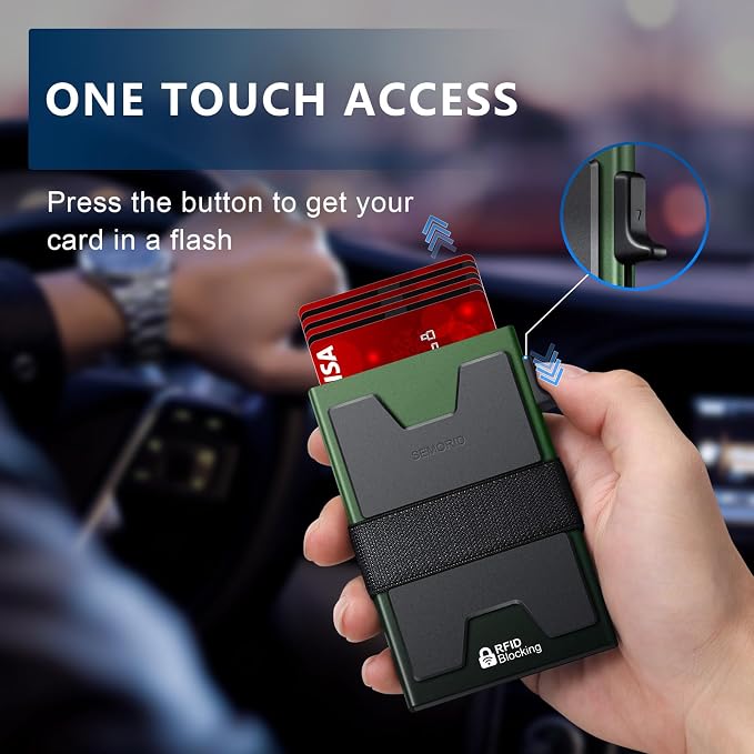 SEMORID Slim Aluminum Card Holder Wallet - Image 2