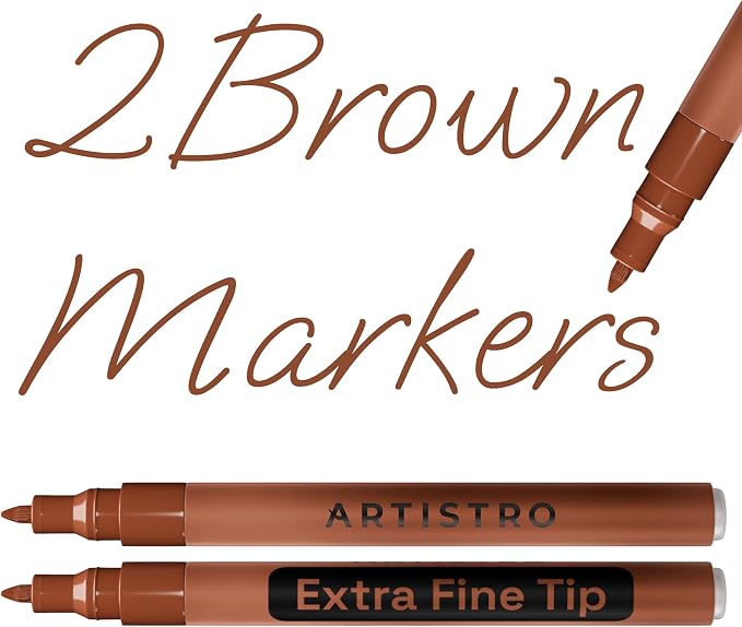 ARTISTRO 2 Brown Acrylic Paint Markers by ARTISTRO