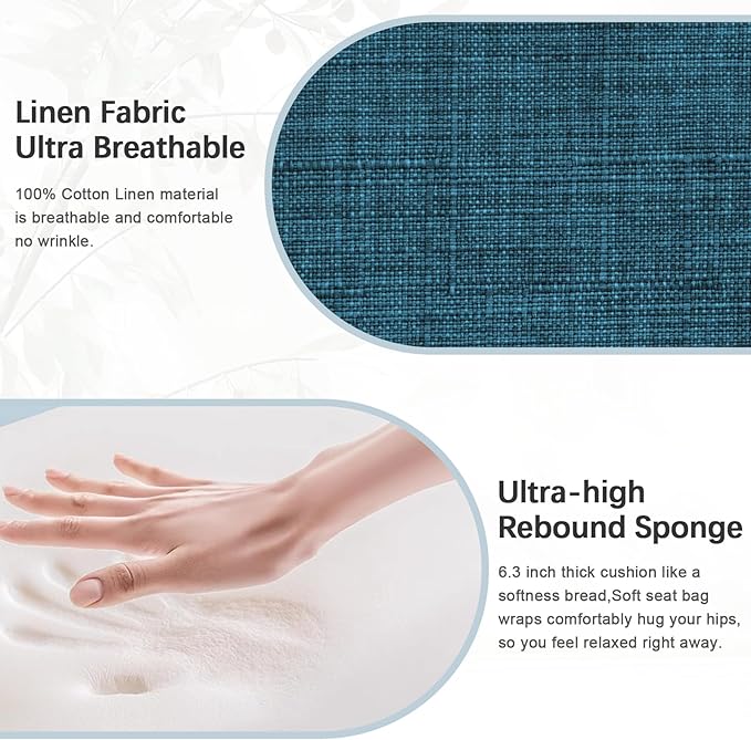 Accent Chair 2 Seat, Arm Chairs with Soft Seat and Armrests for Living Room, Love seat for Dining, Reading, and Waiting Rooms (Blue)-DeskLoop Office