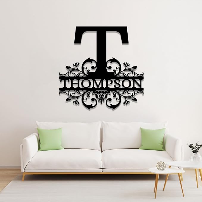 Custom Metal Signs | Personalized Monogram Name Sign | Outdoor Wall Art - Image 3