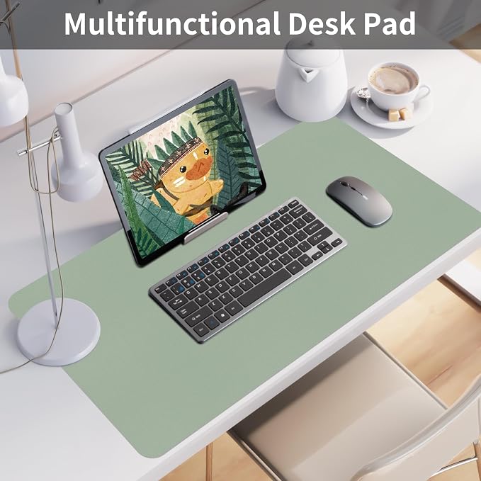 Bloss Leather Desk Mat, Large Mouse Pad, Non-Slip Desk Protector Mat, Leather - Image 2