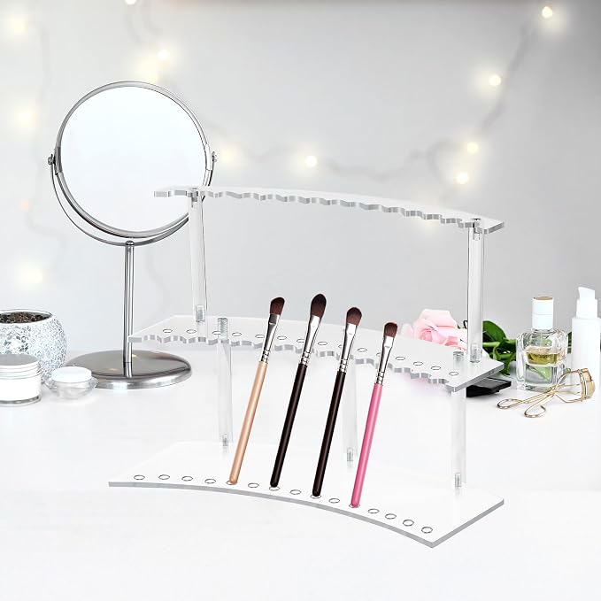 30-Slot Acrylic Pen Holder & 2 Tier Detachable Display Stand - Image 6