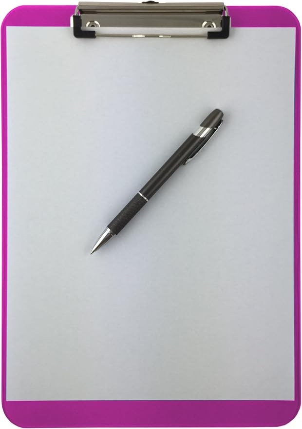 Trade Quest Plastic Clipboard Transparent Color Letter Size Low Profile Clip - Image 6