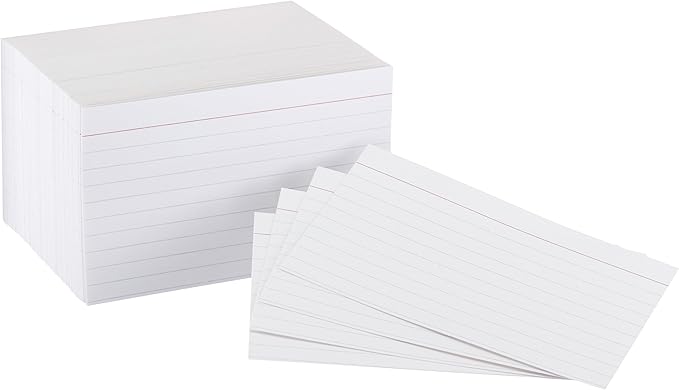 Amazon Basics Heavy Weight Ruled Index Cards by AmazonBasics