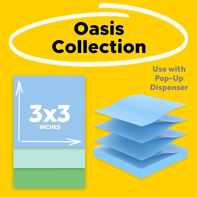 Post-it 100% Recycled Super Sticky Notes, 4 x 6 in, 8 Pads | School Supplies - Image 2
