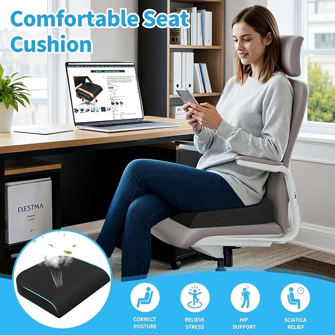 TranquilRelax 2XL Seat Cushion, Memory Foam Cushion - Image 7