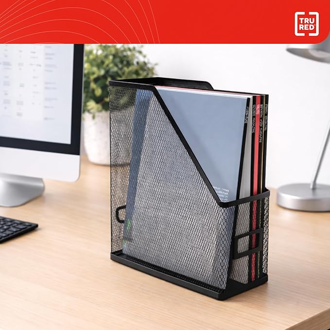 Staples TRU RED Metal Magazine File Organizer, Holds Up to 1000 Sheets - Image 7