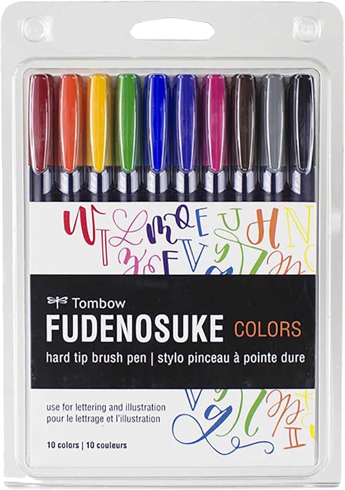 Tombow 56429 Fudenosuke Colors Brush Pens by Tombow