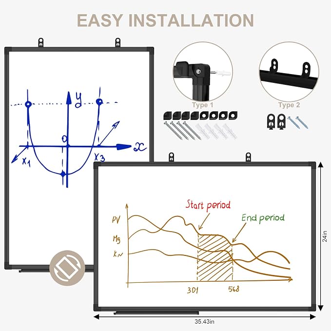 XBoard Magnetic Dry Erase Board/Whiteboard 36 X 24 Inches - Image 3