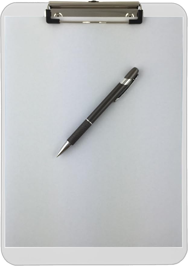 Trade Quest Plastic Clipboard Transparent Color Letter Size Low Profile Clip - Image 6