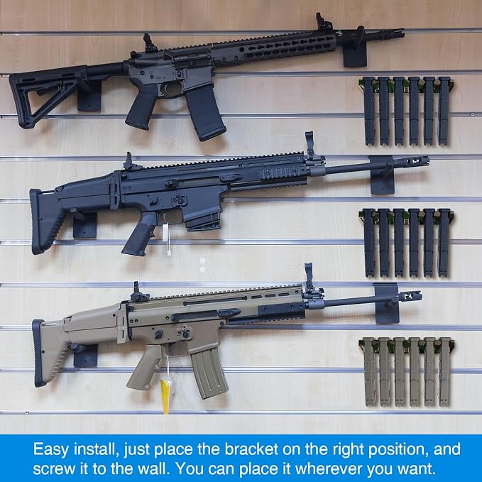 Solid ABS 6X Standard PMAG Wall Mount, Mag Holder, Home Magazine Storage Rack - Image 7