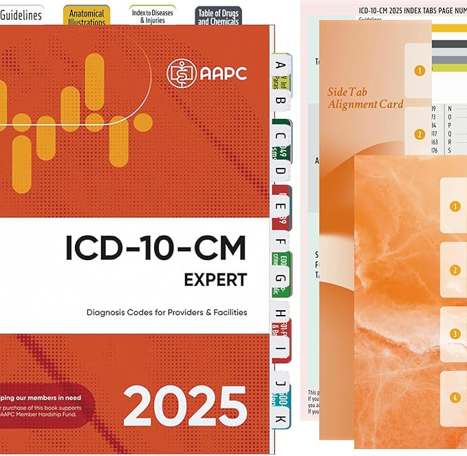 Index Tabs for ICD-10-CM 2025 Expert Codebook - Easy Navigation for Medical Coding Books (for AAPC Version)-DeskLoop Office