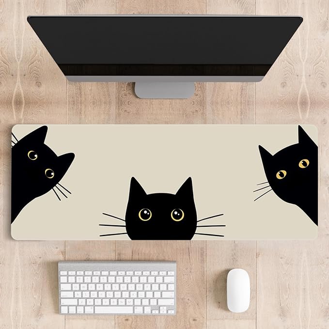 Mousepad Desk Mat Gaming Large Keyboard Cute Office Desktop Computer Laptop Cat - Image 6