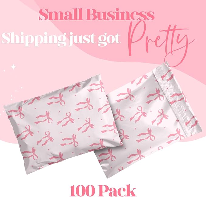 Pretty Package Store Poly Mailer 6x9, 100 Pack | Heavy Duty, Waterproof - Image 2