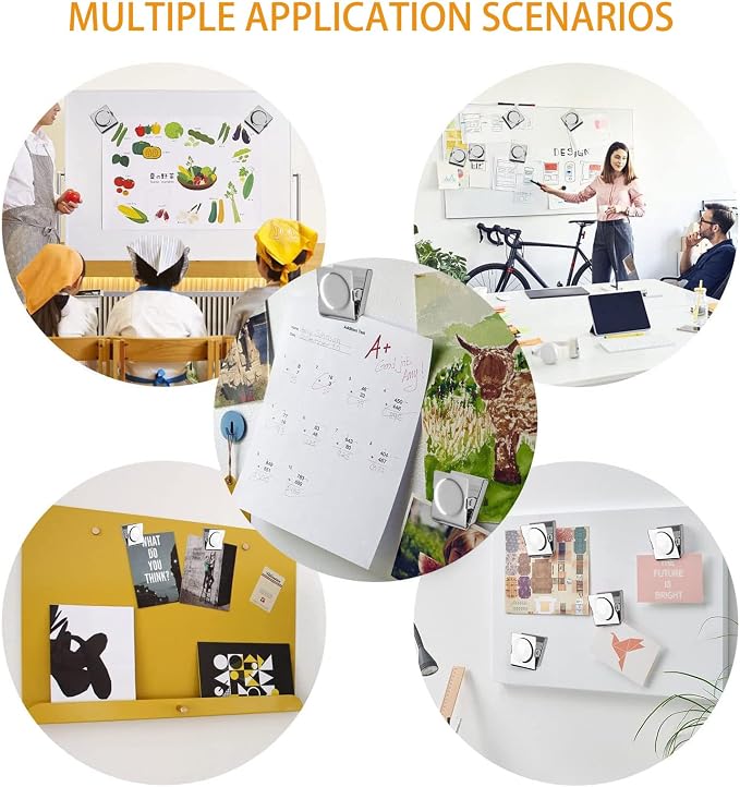 Square Strong Magnetic Clips, 1.5"-8 Pcs, 38 mm, Refrigerator Magnet Clips - Image 6