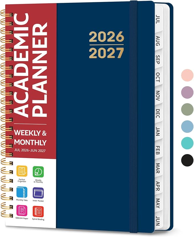Planner 2026-2027 for Women & Men, Academic Monthly and Weekly Calendar Planner by Taja