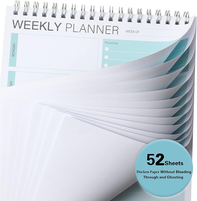 Weekly Planner Notepad, Spiral To Do List Undated Planning Pad, Weekly Organizer - Image 4