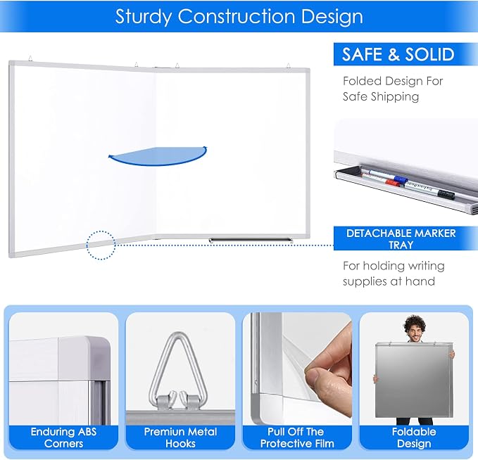 White Board Dry Erase 60 x 36，maxtek Large Magnetic Whiteboard 5' X 3' Dry - Image 4