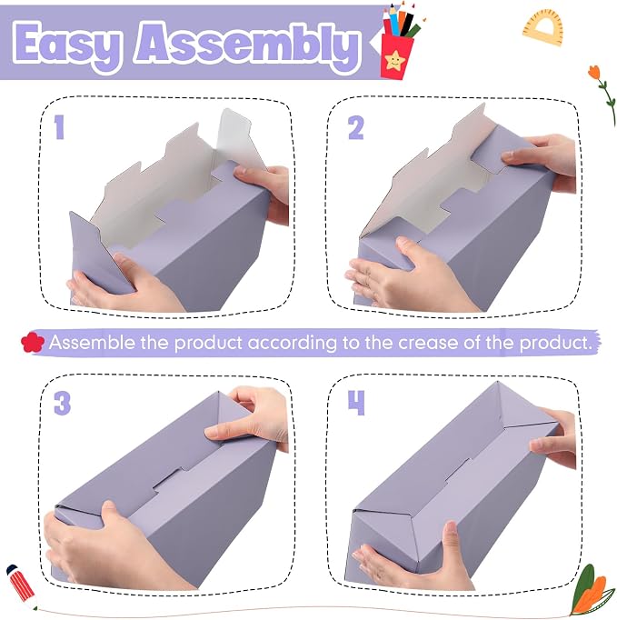 Colarr 24 Pcs Cardboard Magazine Holders 12 Colors Magazine Storage Box - Image 4