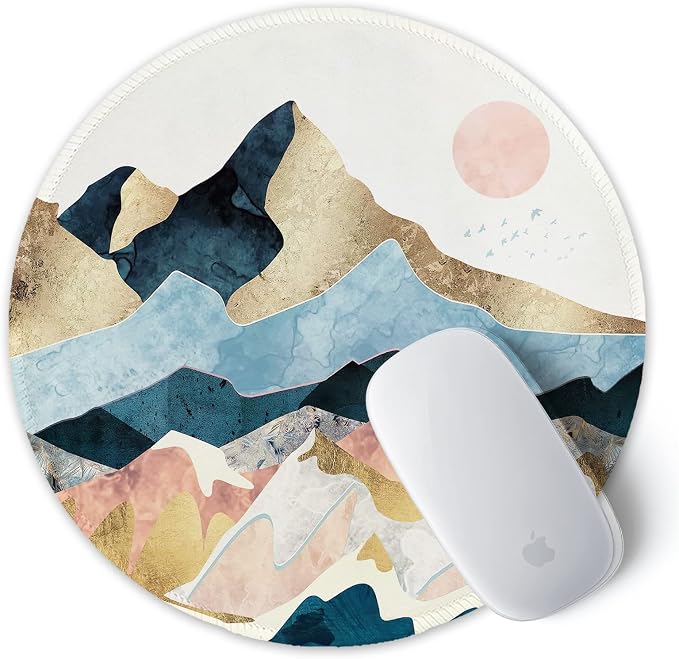 ITNRSIIET Round Mouse Pad with Stitched Edge Premium-Textured Waterproof - Image 2