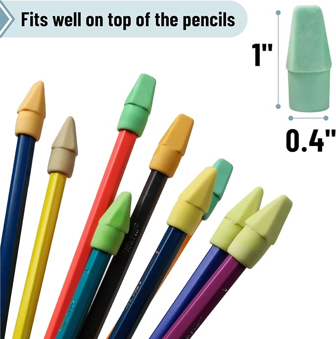 Mr. Pen- Pencil Erasers Toppers, 500 Pack, Latex Free, No Smudge | Mr Pen - Image 3