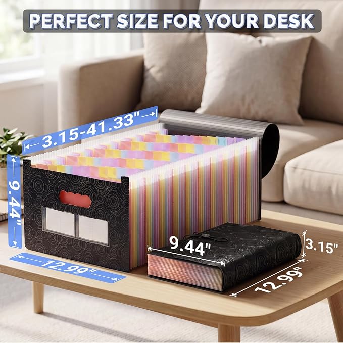 AFMAT Accordion File Organizer, 60 Pockets Expanding File Folder w/Labels - Image 6