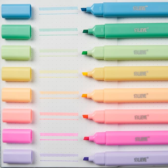 BLIEVE Bible Highlighters No Bleed Through, Pastel Colors, Dual Tip, 8 Pack | - Image 3