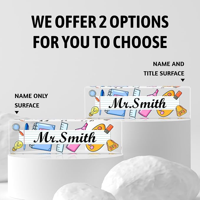 Custom Desk Name Plate Personalized, Acrylic Name Plates - Image 2