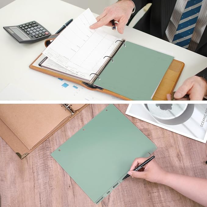 3 Ring Dark Green Binder Dividers - Image 8