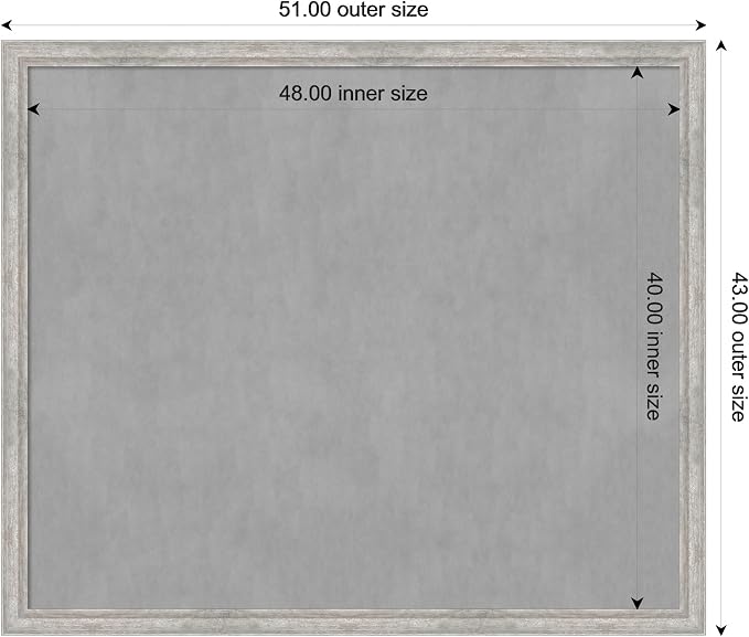 Amanti Art Silver Framed Magnetic Board 43x51 Oversize Vision Board - Image 4