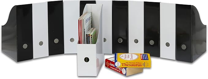 Simple Houseware 12-Pack Magazine File Holder Box, Foldable Cardboard Organizer - Image 3