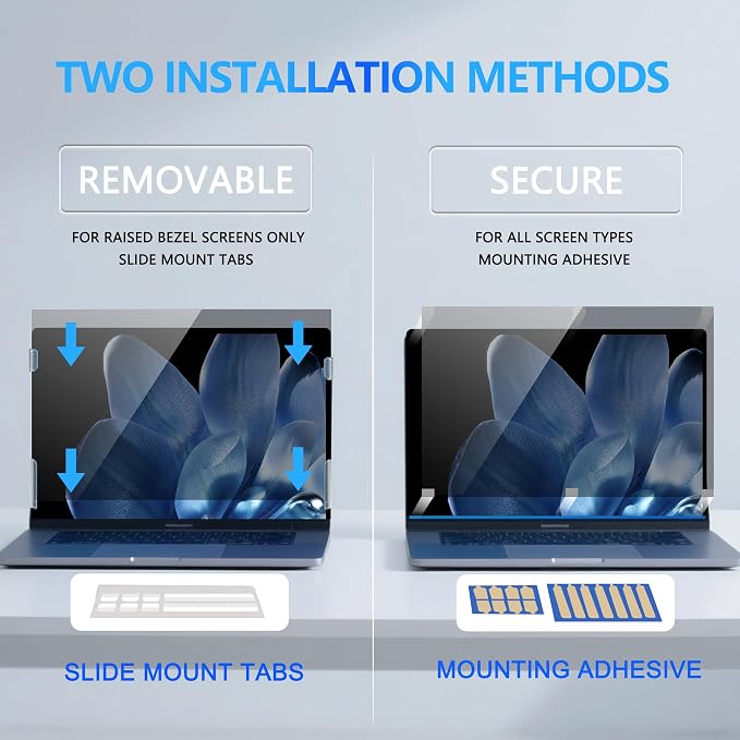 4-Way Laptop Privacy Screen Shield 16 Inch 16:10 Aspect, Removable 360° Privacy - Image 7