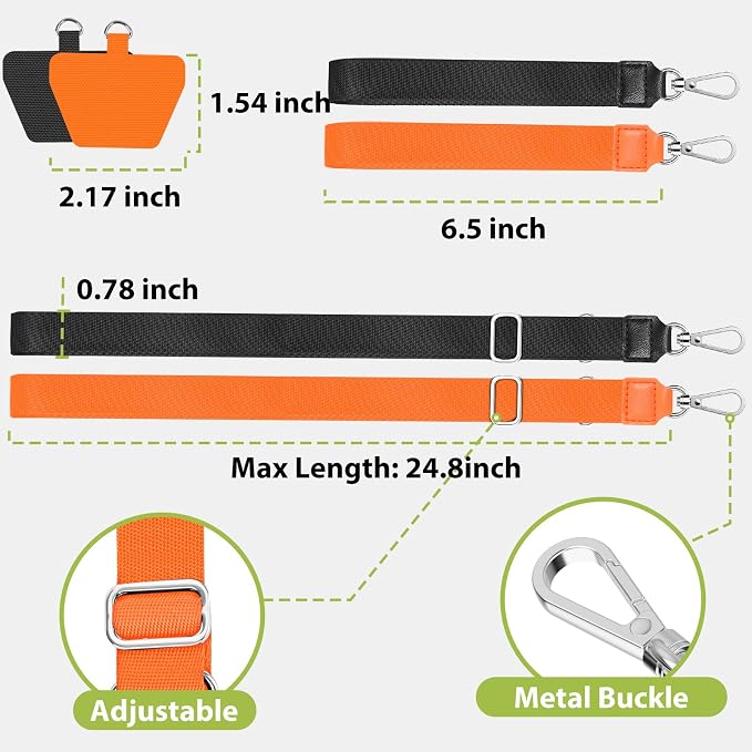 takyu Phone Lanyard, 2 Pack Adjustable Anti-Drop Neck/Wrist Strap - Image 3