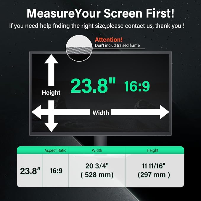 23.8 Inch Computer Privacy Screen - Image 2
